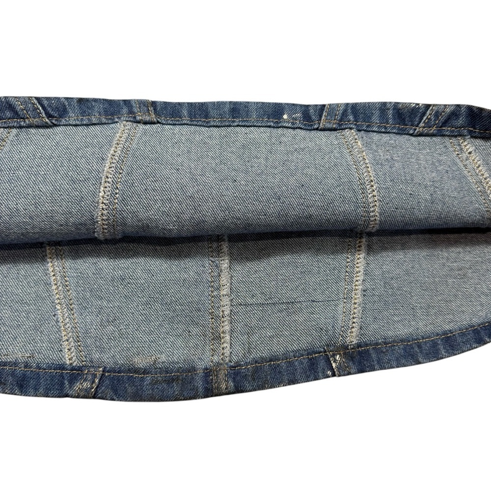 NWT New Blank NYC Denim Coated Metallic Heart Mini Skirt Size 30 - Picture 4 of 7